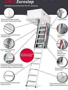 Купить Металлическая чердачная лестница утепленная Wippro Eurostep - изображение 6